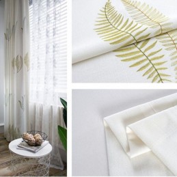 Rideau Nordique Sur Mesure Motif Feuilles