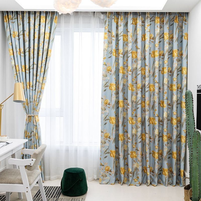 Rideau Moderne Sur Mesure Imprimé Fleurs Pour La Maison
