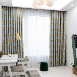 Rideau Moderne Sur Mesure Imprimé Fleurs Pour La Maison