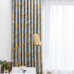 Rideau Moderne Sur Mesure Imprimé Fleurs Pour La Maison
