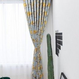 Rideau Moderne Sur Mesure Imprimé Fleurs Pour La Maison
