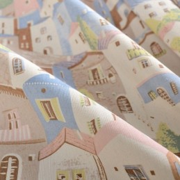 Rideau Nordique Sur Mesure En Coton Imprimé Ville