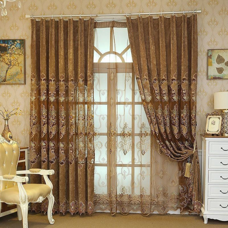 Rideau Moderne Sur Mesure, Style Européen Brodé