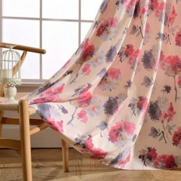 Rideau Moderne Sur Mesure En Coton Imprimé Fleurs
