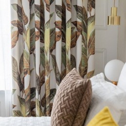 Rideau Moderne Sur Mesure Imprimé Plantes Pour La Maison