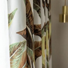 Rideau Moderne Sur Mesure Imprimé Plantes Pour La Maison
