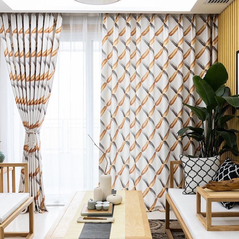 Rideau Moderne Sur Mesure Imprimé Treillis Pour La Maison