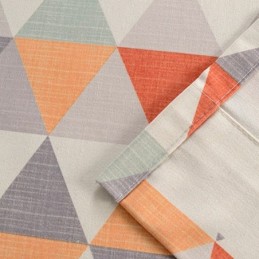 Rideau Moderne Sur Mesure En Coton Imprimé Triangle