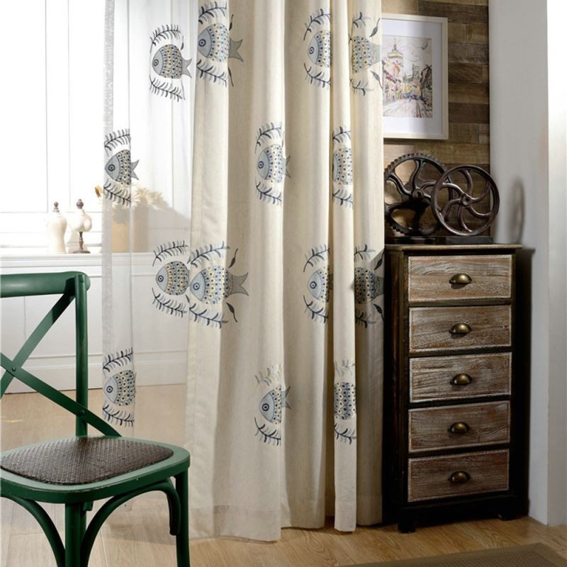 Rideau Occultant Brodé Sur Mesure Pour Chambre D'Enfant, Minimaliste Et Occultant