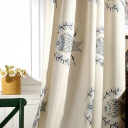 Rideau Occultant Brodé Sur Mesure Pour Chambre D'Enfant, Minimaliste Et Occultant