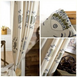 Rideau Occultant Brodé Sur Mesure Pour Chambre D'Enfant, Minimaliste Et Occultant