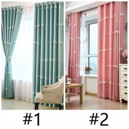 Rideau Nordique Sur Mesure Avec Broderie Florale Minimaliste