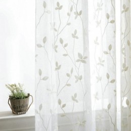 Rideau Transparent De Style Pastoral Européen, Fabriqué Sur Mesure, Motif En Relief
