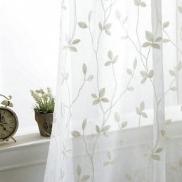Rideau Transparent De Style Pastoral Européen, Fabriqué Sur Mesure, Motif En Relief