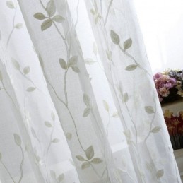 Rideau Transparent De Style Pastoral Européen, Fabriqué Sur Mesure, Motif En Relief