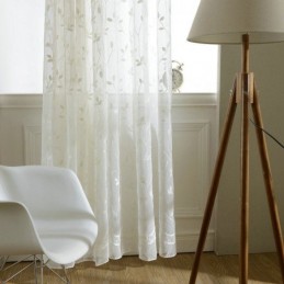 Rideau Transparent De Style Pastoral Européen, Fabriqué Sur Mesure, Motif En Relief