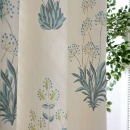 Rideau Nordique Sur Mesure En Coton Imprimé Plantes