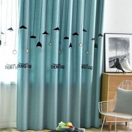 Rideau Moderne Sur Mesure Motif Lampe En Polyester