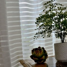 Rideau Transparent Simple Et Moderne Sur Mesure, À Rayures, En Jacquard, Pour Salon, Bureau, Tissu Polyvalent
