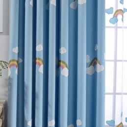 Rideau Occultant Arc-En-Ciel À Motifs De Dessins Animés Mignons, Sur Mesure, Pour Chambre D'Enfant