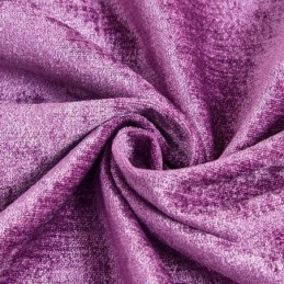 Rideau De Style Américain Antique Sur Mesure En Chenille Violet Uni, Tissu Occultant Pour Chambre À Coucher