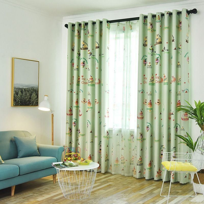 Joli Rideau Imprimé Glace, Sur Mesure, Occultant Et Moderne, Pour Chambre D'Enfant