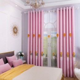 Rideaux Occultants Brodés Montgolfière Pour Chambre D'Enfant