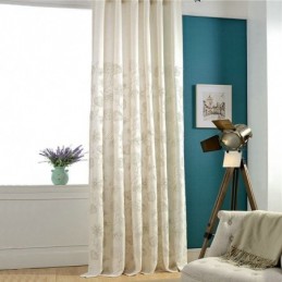 Rideau Japonais Simple Sur Mesure, Broderie, Tissu En Coton Et Lin Respectueux De L'Environnement