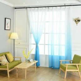 Rideaux En Voile Transparents Et Respirants Pour Salon, Imprimés Minimalistes Et Modernes