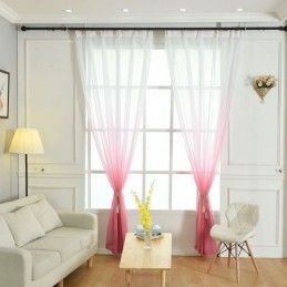 Rideaux En Voile Transparents Et Respirants Pour Salon, Imprimés Minimalistes Et Modernes