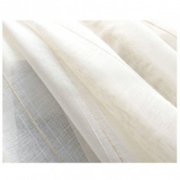 Rideau Transparent Japonais Simple Sur Mesure, Rideau À Grandes Rayures, Tissu Jacquard En Lin Blanc