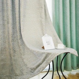 Rideau De Style Abstrait Nordique Sur Mesure, Rideau Labyrinthe Jarquard, Tissu Occultant En Chenille Bice Pour Salon