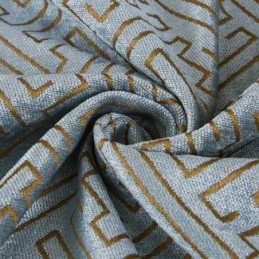 Rideau De Style Abstrait Nordique Sur Mesure, Rideau Labyrinthe Jarquard, Tissu Occultant En Chenille Bice Pour Salon