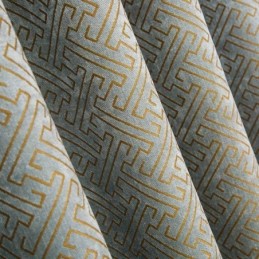 Rideau De Style Abstrait Nordique Sur Mesure, Rideau Labyrinthe Jarquard, Tissu Occultant En Chenille Bice Pour Salon