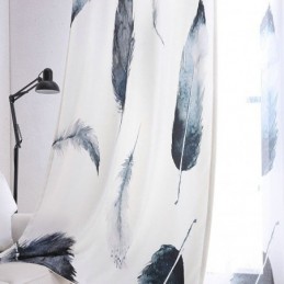 Rideau Minimaliste Moderne Sur Mesure, Impression Numérique 5D, Traitement De Fenêtre En Plumes Réalistes