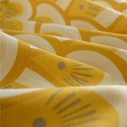 Rideau En Coton Jaune Sur Mesure, Imprimé Unique, Pour Chambre À Coucher, Salon
