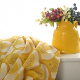Rideau En Coton Jaune Sur Mesure, Imprimé Unique, Pour Chambre À Coucher, Salon