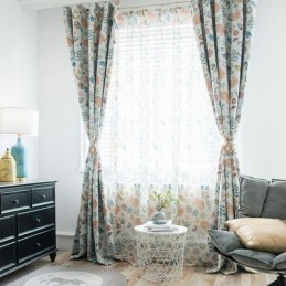 Rideau Transparent De Dessin Animé Américain Sur Mesure, Tissu Imprimé Étoiles De Mer Et Coquillages Pour Chambre D'Enfant