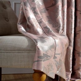 Rideau Rural Européen Sur Mesure, Tissu Occultant Jacquard Rose Pour Chambre À Coucher