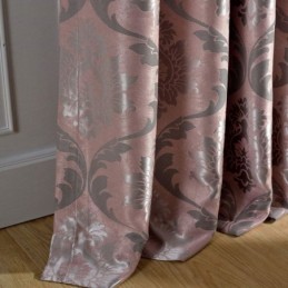 Rideau Rural Européen Sur Mesure, Tissu Occultant Jacquard Rose Pour Chambre À Coucher