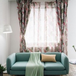 Rideau Transparent Rural Américain Sur Mesure, Broderie De Feuilles Uniques, Tissu Respirant