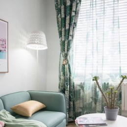 Rideau Transparent Rural Américain Sur Mesure, Broderie De Feuilles Uniques, Tissu Respirant