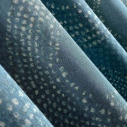 Rideau Américain Antique Sur Mesure, Imprimé Cercle Bleu