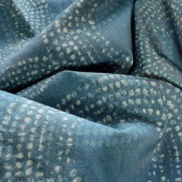 Rideau Américain Antique Sur Mesure, Imprimé Cercle Bleu
