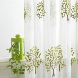 Rideau Transparent Européen Sur Mesure, Style Pastoral, Broderie