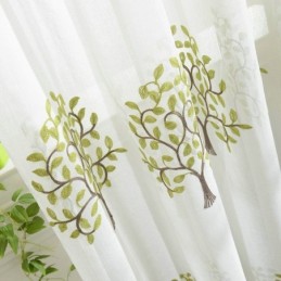 Rideau Transparent Européen Sur Mesure, Style Pastoral, Broderie