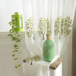 Rideau Transparent Européen Sur Mesure, Style Pastoral, Broderie
