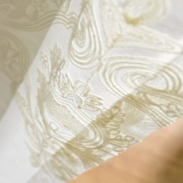 Rideau Transparent Simple Nordique Fait Sur Mesure, Tissu Européen Brodé De Fleurs Pour Salon Et Bureau