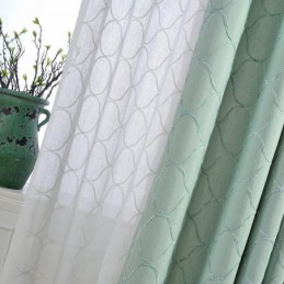 Rideau Japonais Simple Sur Mesure, Broderie Géométrique, Tissu Écologique De Protection De L'Environnement