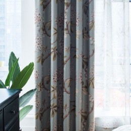 Rideau Rural Moderne Fait Sur Mesure, Rideau Imprimé Par Pulvérisation, Tissu Occultant Protecteur Pour L'Environnement De La Chambre